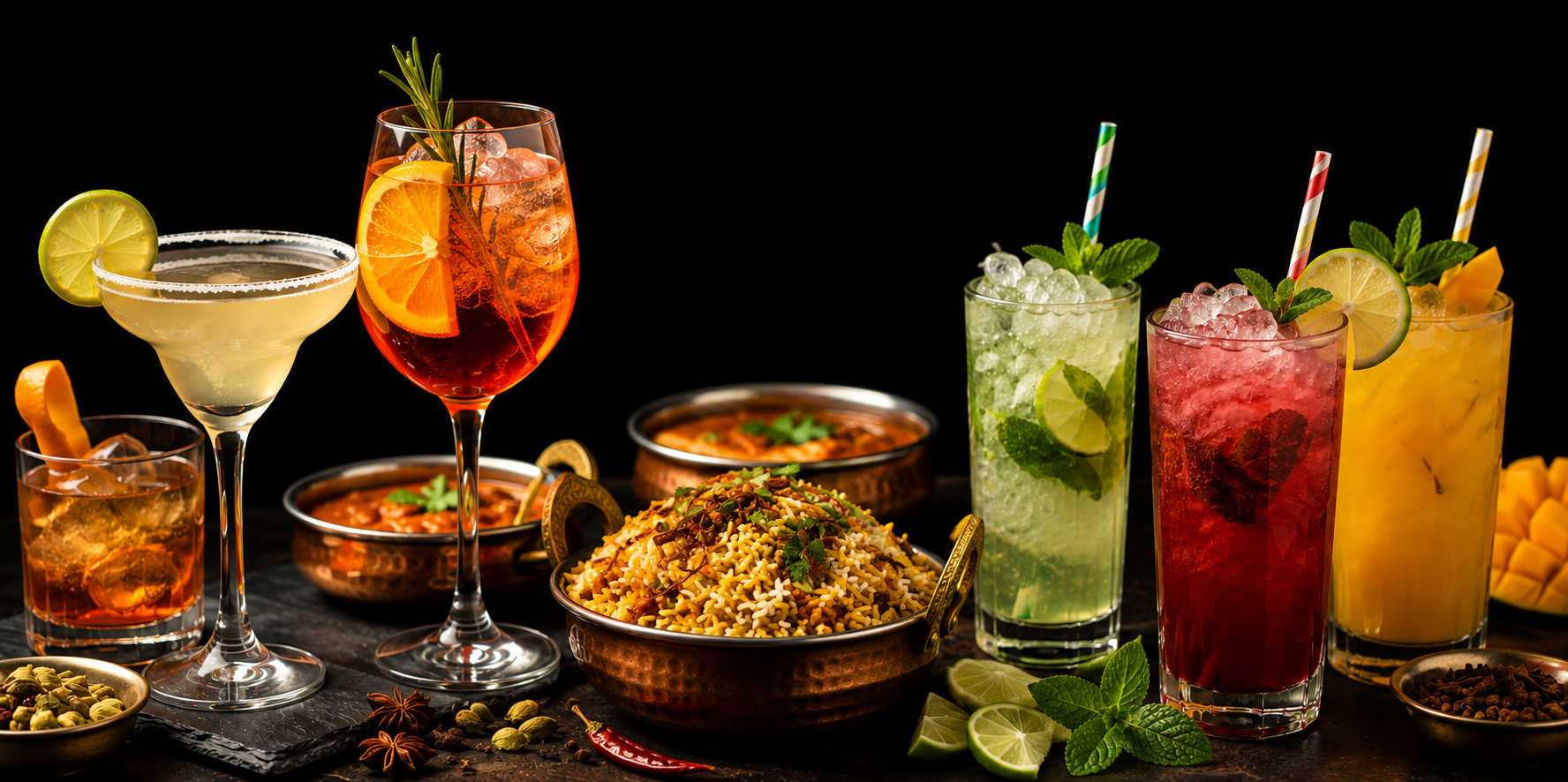 Cocktails vs Mocktails with Indian Food in McKinney, TX