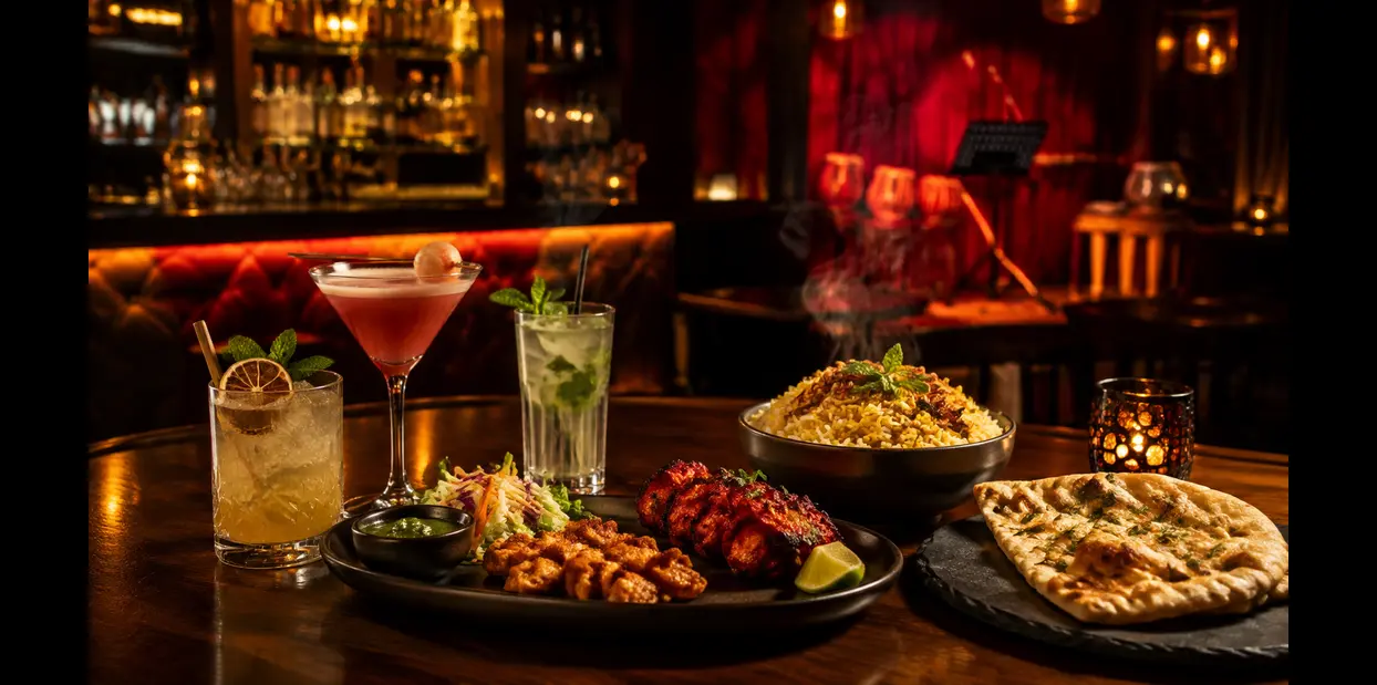 Indian restaurant near me tonight, Elysium McKinney dining room