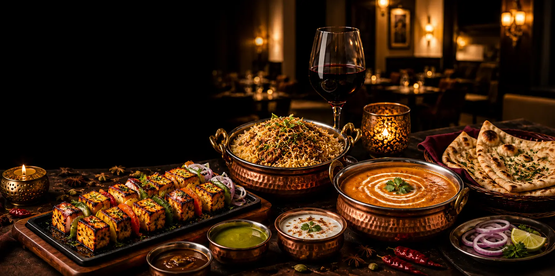 Best Indian restaurant near me in McKinney — Elysium's tandoori platter, dal makhani, and cocktails